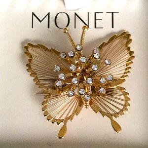Monet butterfly brooch